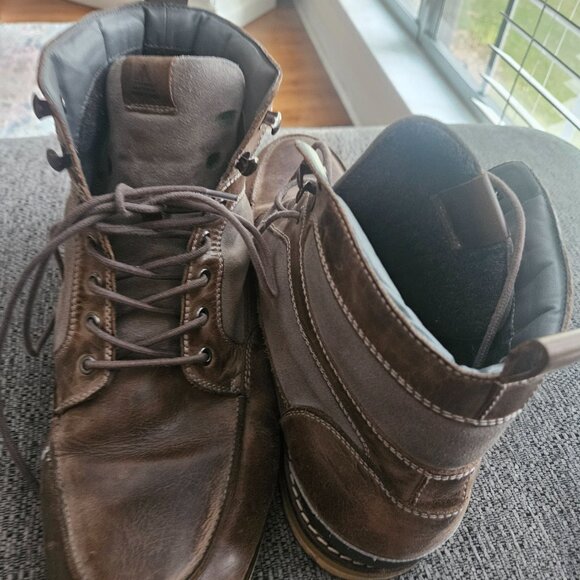 Aldo hightop distressed brown Grey Insulate laceup boots sneaker comfort shoe 12 - Picture 9 of 10